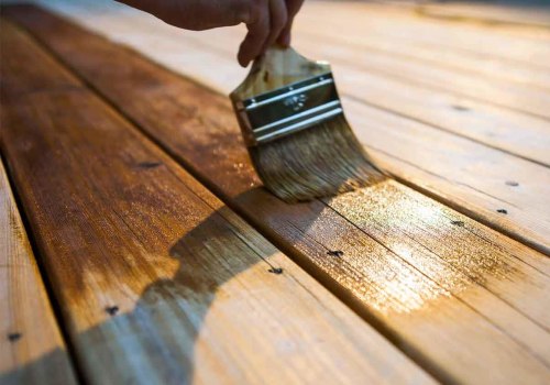 Brushing On Stain for a Wood System